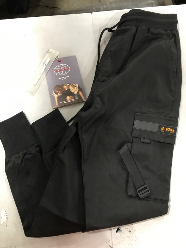 Photo 1 of Aelfric Eden Cargo Pants for Women High Waisted Solid Wide Leg Streetwear Casual Trousers with Pockets Drawstring
