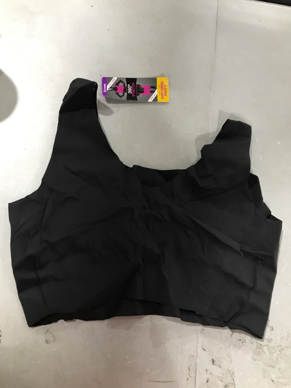 Photo 2 of Bali Comfort Revolution Wireless T-Shirt Bra, Wireless Full-Coverage Bra, Pullover Wirefree T-Shirt Bra XX-Large Black