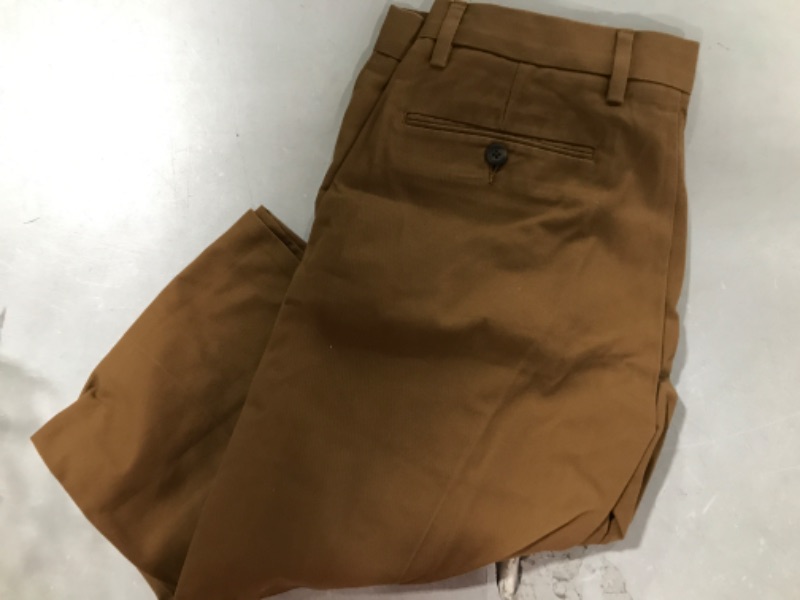 Photo 2 of Amazon Essentials Men's Classic-Fit Wrinkle-Resistant Flat-Front Chino Pant (Available in Big & Tall) 32W x 30L Dark Khaki Brown