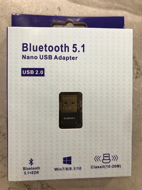 Photo 1 of Bluetooth Adapter for PC 5.1 - Bluetooth Dongle 5.1 Adapter for Windows 10 Only (Plug and Play) for Desktop PC, Laptop, Printers, Keyboard, Mouse, Headsets, Speakers - USB Bluetooth 5.1 Dongle