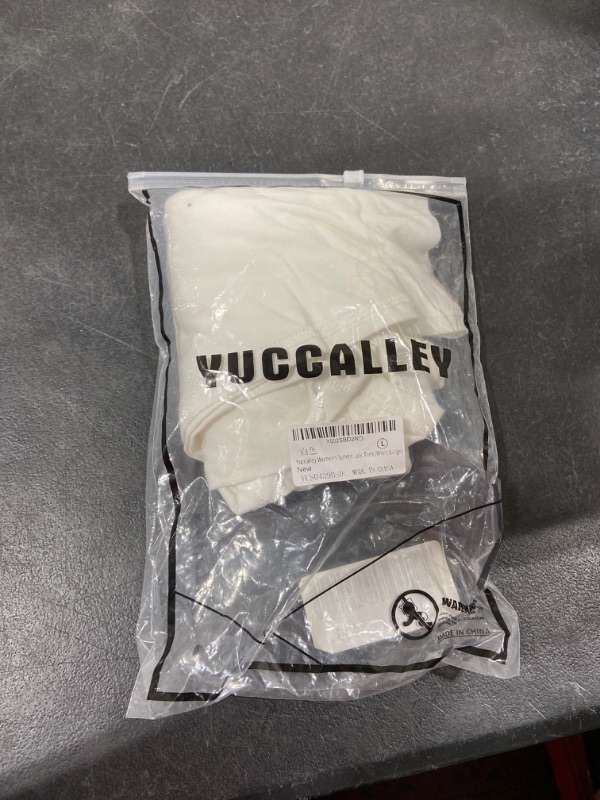 Photo 2 of Yuccalley Women's Summer Tank Tops Sleeveless Round Neck Shirts Basic Tees (White,Large)