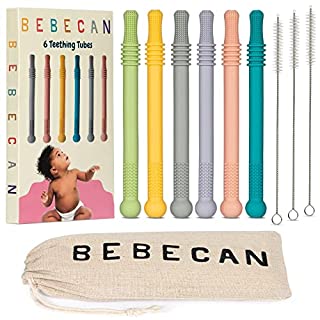 Photo 1 of BEBECAN Teething Sticks for Babies - Infant Teething Relief for Teething Baby in 6 Vibrant Colors, Super Soft Silicone Baby Teethers, Teething Toys for Babies 0-6 Months (B09H5MKPP4)
