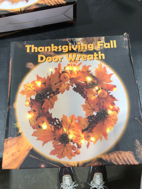 Photo 2 of 7 inch Thanksgiving Harvest Wreath 