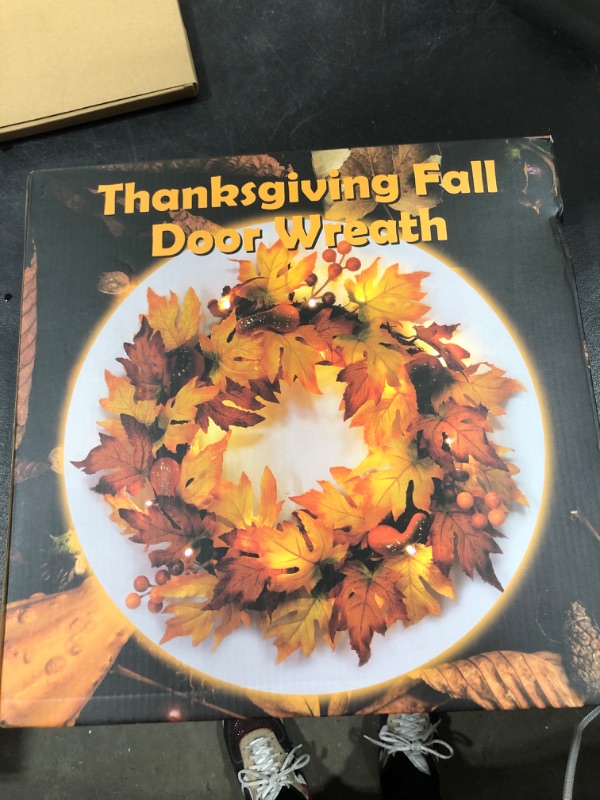 Photo 2 of 17 inch Thanksgiving Harvest Wreath 