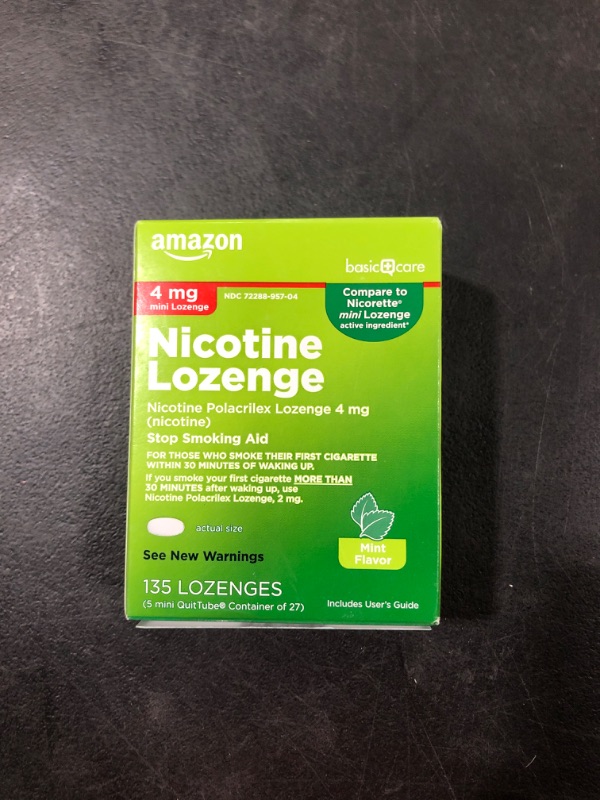 Photo 2 of Amazon Basic Care Mini Nicotine Polacrilex Lozenge