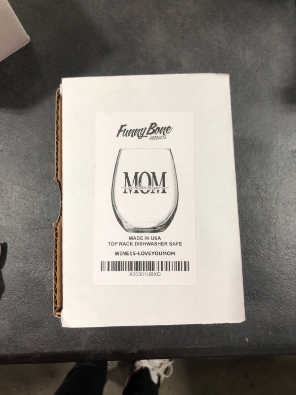 Photo 1 of "Mom I Love You" Stemless Wine Glass Tumbler 15oz