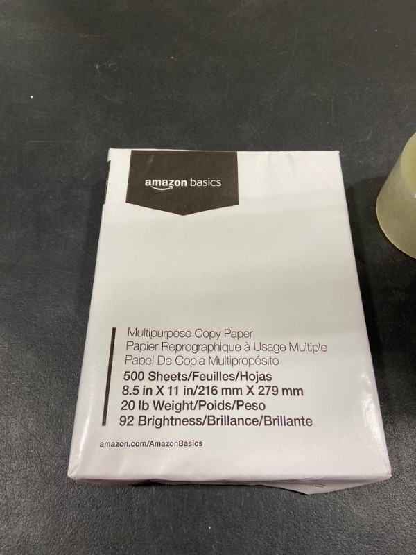 Photo 2 of Amazon Basics Multipurpose Copy Printer Paper, 8.5 x 11 Inch 20Lb Paper - 1 Ream (500 Sheets), 92 GE Bright White 1 Ream | 500 Sheets Multipurpose (8.5x11) Paper