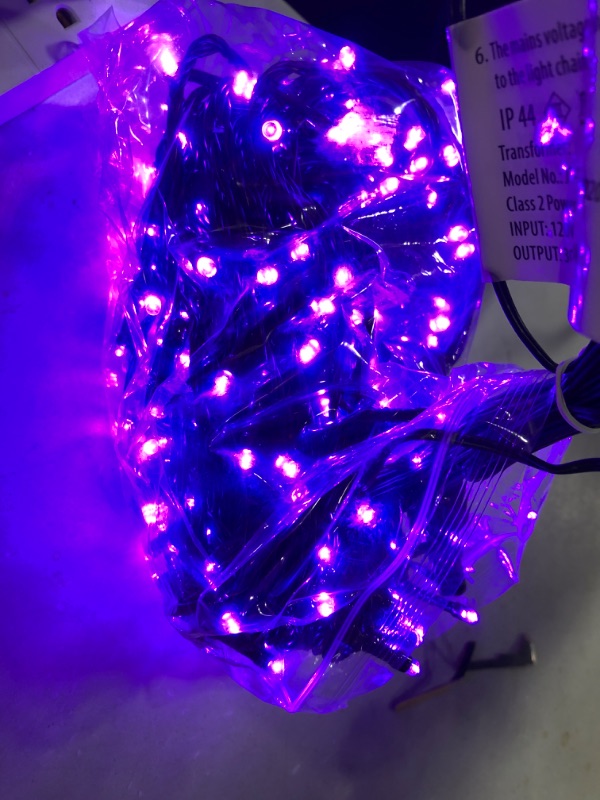 Photo 1 of 99FT Christmas Purple String Lights Indoor Outdoor Decoration, 300 LED 8 Modes Waterproof Christmas Twinkle Lights Plug in for Christmas Party Carnival Supplies Bedroom Yard Patio Christmas Decor