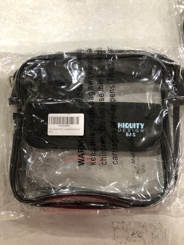 Photo 1 of Clear Crossbody NFL, NCAA, BTS, PGA Stadium Approved Shoulder Bag Waterproof Transparent Purse with Adjustable Shoulder Strap