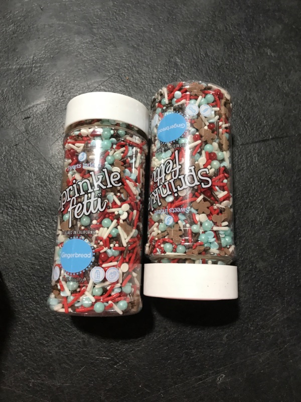 Photo 2 of 2 pack Sweets Indeed - Christmas Sprinkles - - 6 ounces (Gingerbread) exp 2 / 12 / 24 