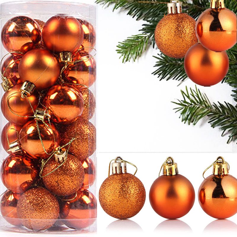 Photo 1 of JIEFULL 24pcs Multiple Color Decor Ball Sets-Christmas Xmas Tree Ornaments Balls-Shatterproof Plastic Decorative Balls for Holiday/Wedding/Party(Bronze 6) Bronze 2.36-inch