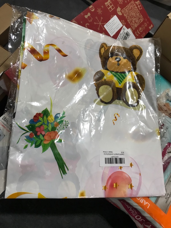 Photo 2 of 2 Pack We Can Bearly Wait Baby Party Plastic Tablecloth 54 x 87 Inch Long Rectangular Table Cover for Buffet,Birthday Party Holiday Dinner,Picnic or Tablecloth for Kitchen Event Use