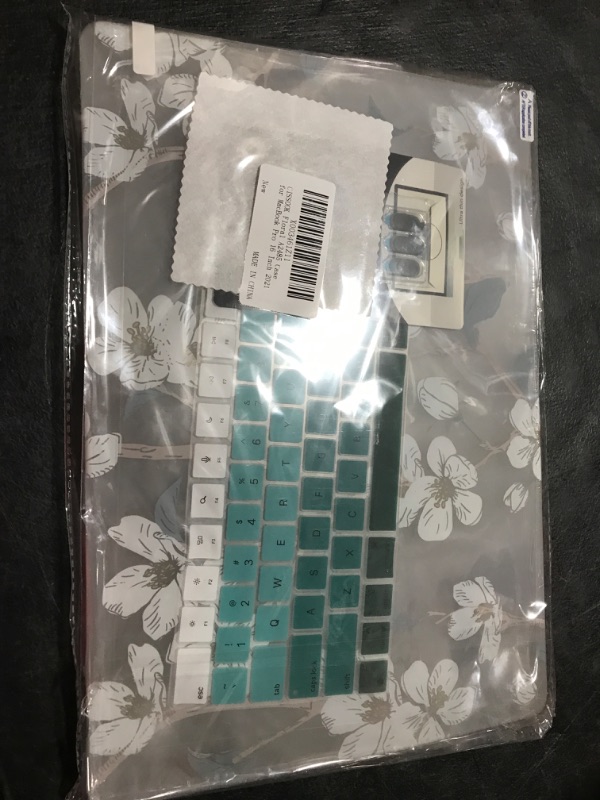 Photo 2 of CISSOOK Floral A2485 Case for MacBook Pro 16 Inch 2021 2022 Release Model A2485 M1 Pro/Max Chip, Matte White Flower Cover with Keyboard Cover for MacBook Pro 16" with Touch ID - Dream White Flower 16inch-Dream White Flower