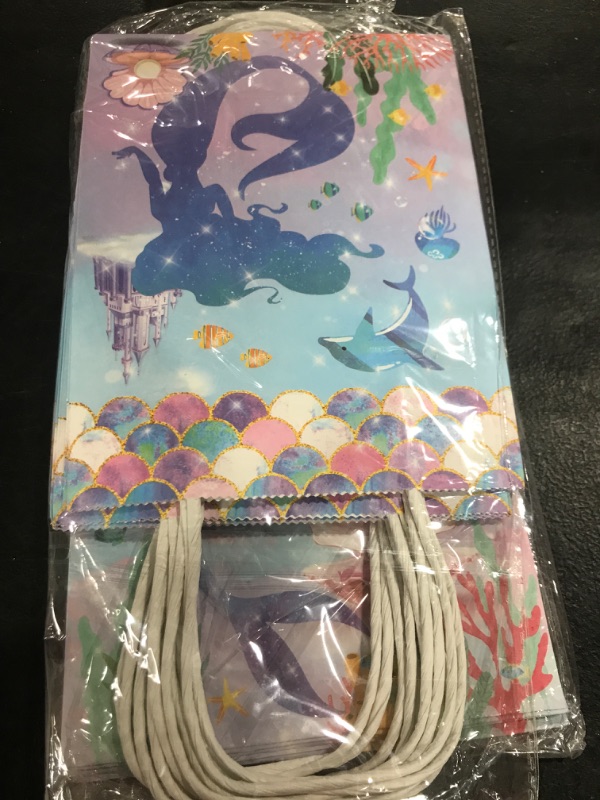 Photo 2 of 12 PCS Mermaid Party Favor Bags Little Mermaid Party Favor Bags Under the Sea Party Favor Bags Under the Sea Party Supplies Mermaid Party Supplies Little Mermaid Baby Shower Decoration