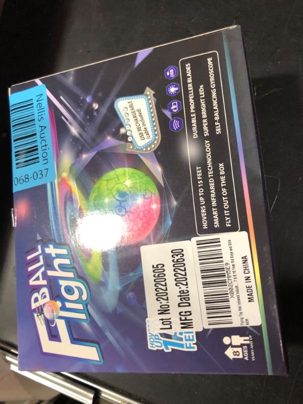 Photo 2 of Flying Toy Ball Infrared Induction RC Flying Toy Built-in LED Light Disco Helicopter Shining Colorful Flying Drone Indoor and Outdoor Games Toys for 3 4 5 6 7 8 9 10 Year Old Boys and Girls