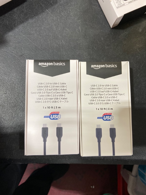 Photo 1 of Amazon Basics Fast Charging USB-C to USB-C2.0 Cable (USB-IF Certified), 60W - 10-Foot, Black, Laptop 1-Pack Black 10-Foot
PACK OF 2 