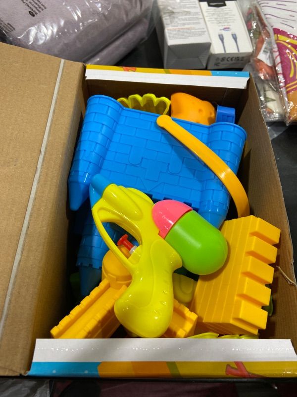 Photo 1 of Beach Sand Molds Toys Set for Kids Baby Toddlers - 50PCS, Includes Castle Bucket, Shovel Tools Kit, Skeleton and Building Mold, Outdoor Play Sandbox Toy for 3-10 Year Old Age Boys Girls, Summer Gift green