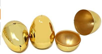 Photo 1 of 36pack Shiny Golden Metallic Easter Eggs 2.25 in Gold Color for Filling Specific Treats, Easter Theme Party Favor, Easter Hunt, Basket Stuffers Fillers, Classroom Prize Supplies
