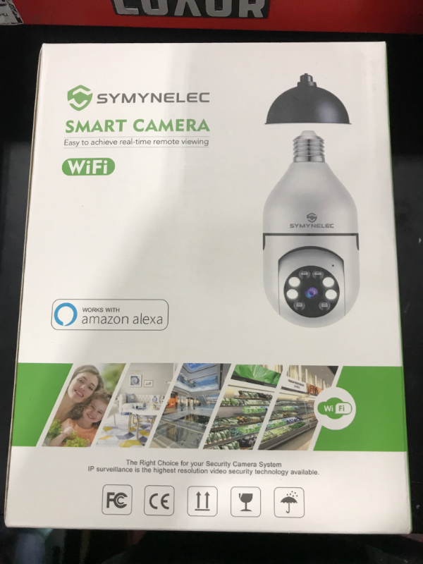 Photo 2 of SYMYNELEC 2PCS Light Security Camera, 1080P Wireless WiFi Smart Home Security Camera with Floodlight Night Vision Human Motion Detection Alarm Remote Access Indoor (TF Card Not Included)