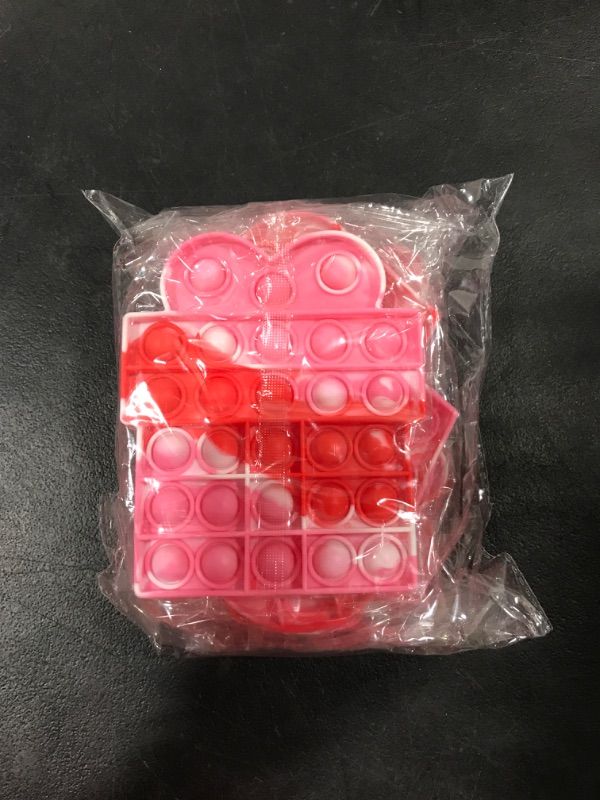 Photo 2 of 4 Pack Colorful Valentines Fidget Sensory Pop Toys