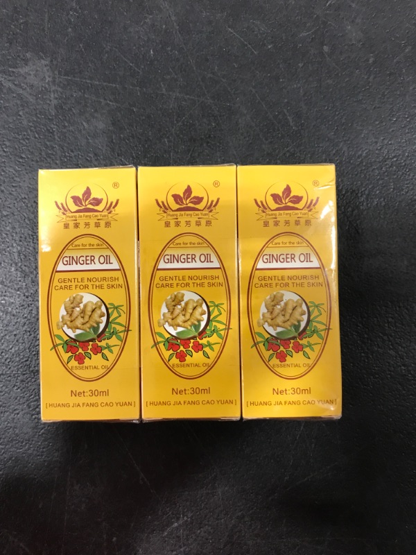Photo 2 of 3 Pcs Lymphatic Drainage Ginger Oil, Belly Drainage Ginger Oil Massage to Promote Blood Circulation, Reduce Adipose Tissue and Fat Cells Relieves Muscle Swelling and Pain—90ML