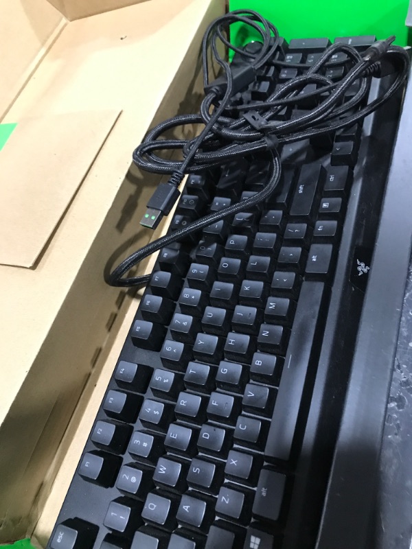 Photo 2 of Razer Huntsman V2 Optical Gaming Keyboard: Fastest Linear Optical Switches Gen-2 w/Sound Dampeners & 8000Hz Polling Rate - Doubleshot PBT Keycaps - Dedicated Media Keys & Dial - Ergonomic Wrist Rest Classic Black Keyboard Huntsman V2 Linear Optical Switch