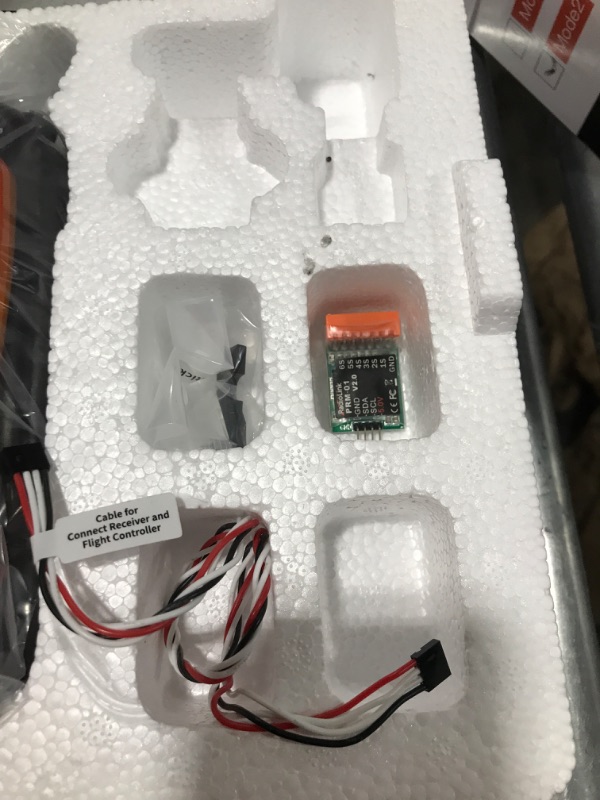 Photo 4 of Radiolink AT10II 12 Channels RC Transmitter and Receiver R12DS 2.4GHz Radio Remote, Voltage Telemetry for RC Airplane, FPV Racing Drone, Quad, Helicopter, Car and Boat (Mode 2 Left-Hand Throttle) Orange