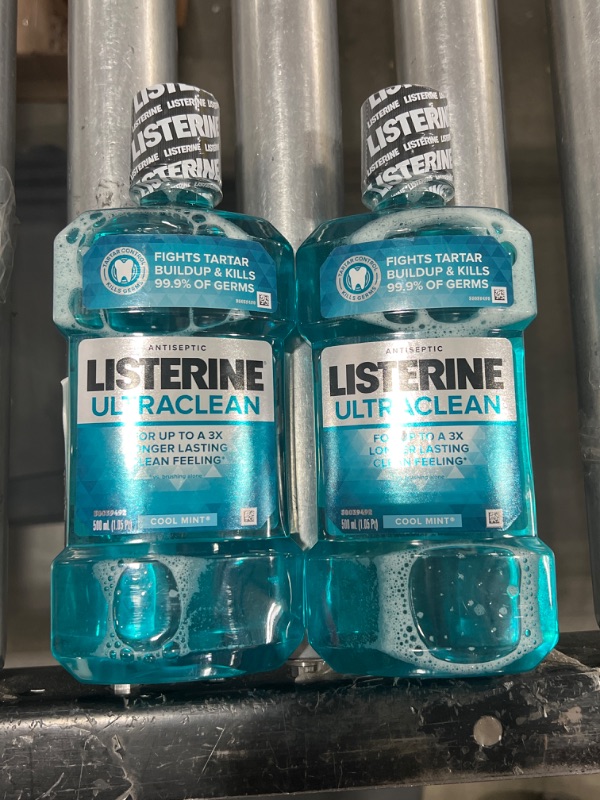 Photo 2 of EXP: 12/2022***Listerine Ultraclean Oral Care Antiseptic Mouthwash to Help Fight Bad Breath Germs Gingivitis Plaque and Tartar Oral Rinse Mouthwash (Pack of 2)