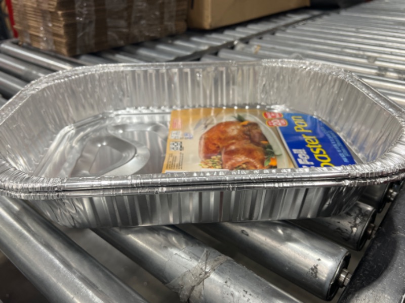 Photo 2 of 2 PACK*** Hefty EZ Foil 11-3/4 in. W X 16-1/8 in. L Roaster Pan Silver