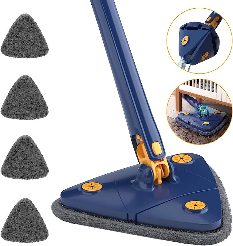 Photo 1 of 360° Rotatable Triangle Cleaning Mop, Telescopic Triangular Mop 360° Rotatabl