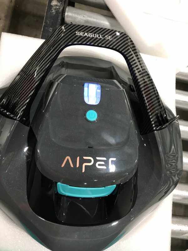 Photo 1 of (2023 Upgrade) AIPER Seagull SE Cordless Robotic Pool Cleaner, Pool Vacuum Lasts 90 Mins, LED Indicator, Self-Parking, Ideal for Above/In-Ground Flat Pools up to 40 Feet - Gray
