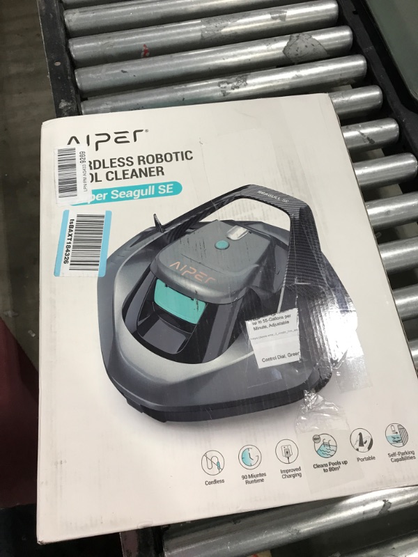 Photo 1 of (2023 Upgrade) AIPER Seagull SE Cordless Robotic Pool Cleaner, Pool Vacuum Lasts 90 Mins, LED Indicator, Self-Parking, Ideal for Above/In-Ground Flat Pools up to 40 Feet - Gray
