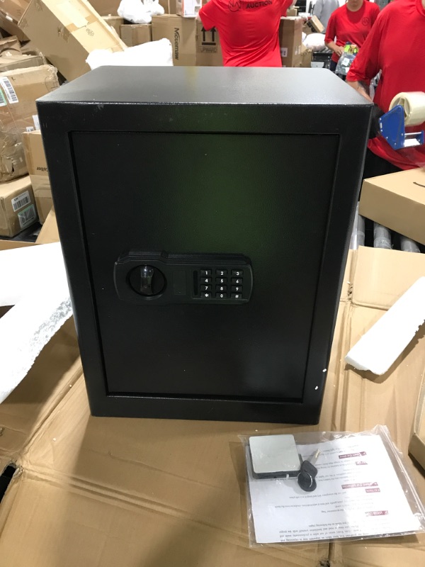 Photo 1 of 2.2 Cubic Large Fireproof Safe Box with Fireproof Document Bag, Personal Security Home Safe with Removable Shelf, Anti-Theft Lock Box for Money Shotgun Ammunition Jewelry Documents