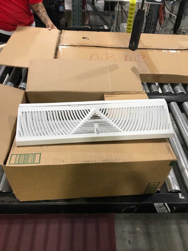 Photo 2 of  Baseboard Register Vent- RoundFlow Design for Maximum air Flow - Smooth air Adjust Lever - Heavy Duty Steel - Easy Install