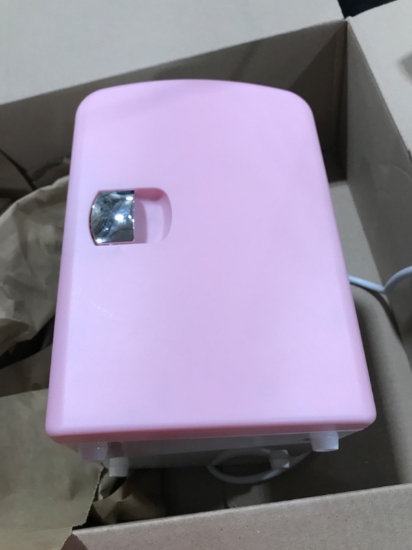 Photo 2 of AstroAI Mini Fridge, 4 Liter/6 Can AC/DC Portable Thermoelectric Cooler and Warmer Refrigerators for Skincare, Beverage, Food, Home, Office and Car, ETL Listed (Pink)
