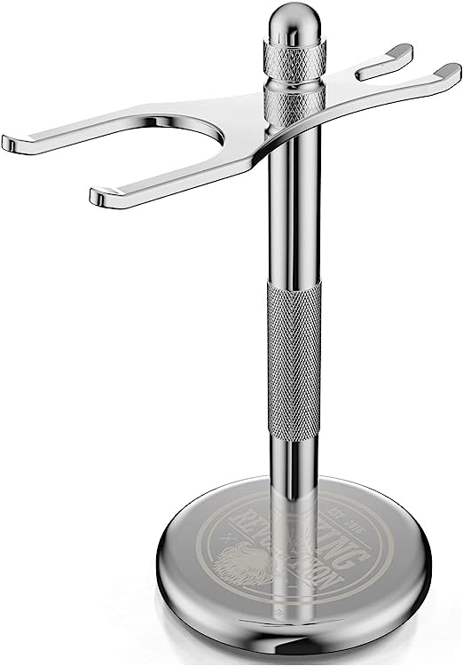 Photo 1 of Viking Revolution Chrome Safety Razor Stand - Razor Holder and Shaving Brush Stand, Shaving Stand to Prolong the Life of Your Razor - Shaver Holder with Weighted Bottom for Extra Stability
