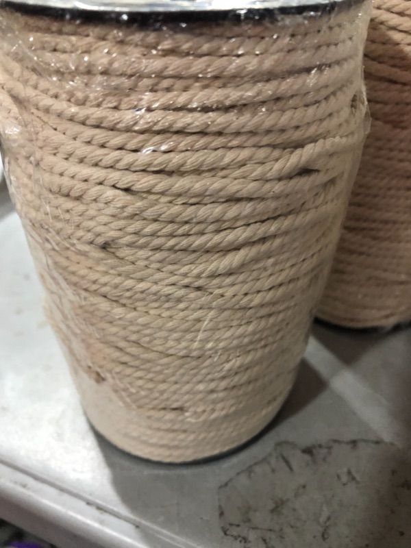 Photo 2 of Macrame Cord 3mm x 109Yards?328Feet, Natural Cotton Macrame Rope - 3 Strands Twisted Macrame Cotton Cord for Wall Hanging, Plant Hangers, Crafts, Gift Wrapping and Wedding Decorations
