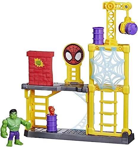 Photo 1 of Hasbro Marvel Spidey and His Amazing Friends Hulk’s Smash Yard Preschool Toy, Hulk Playset with Toppling Tower and Smash Wall, Kids Ages 3 and Up (Amazon Exclusive)
