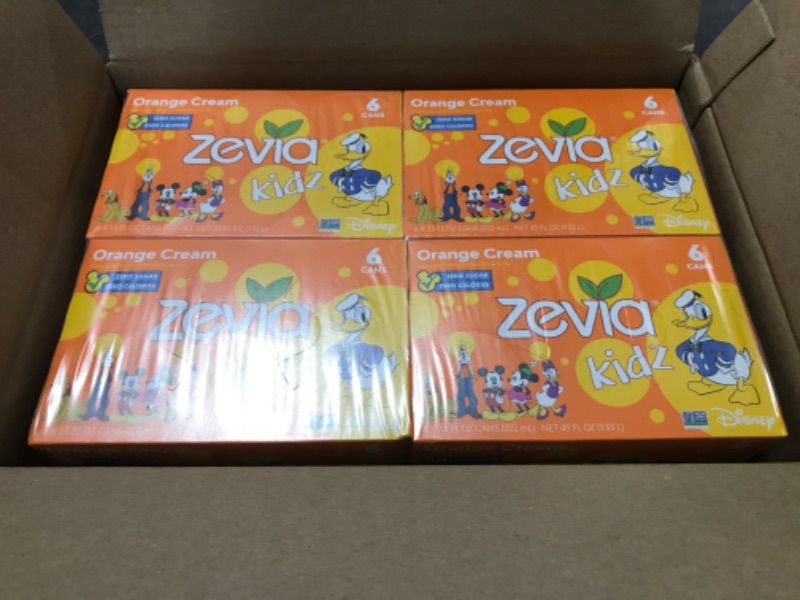 Photo 2 of Zevia Kidz, Orange Cream,7.5 Fl Oz (Pack of 24) Orange Cream 7.5 Fl Oz (Pack of 24) BB 07.25.23