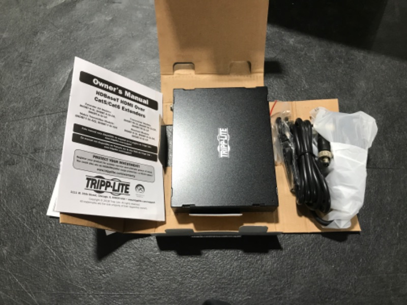 Photo 1 of Tripp Lite HDBaseT HDMI Over Cat5e/6/6a Extender Transceiver, Serial and IR, 4Kx2K UHD, Up to 230 ft. (70 m) (BHDBT-TR-SI), Black Serial & IR (230 ft)