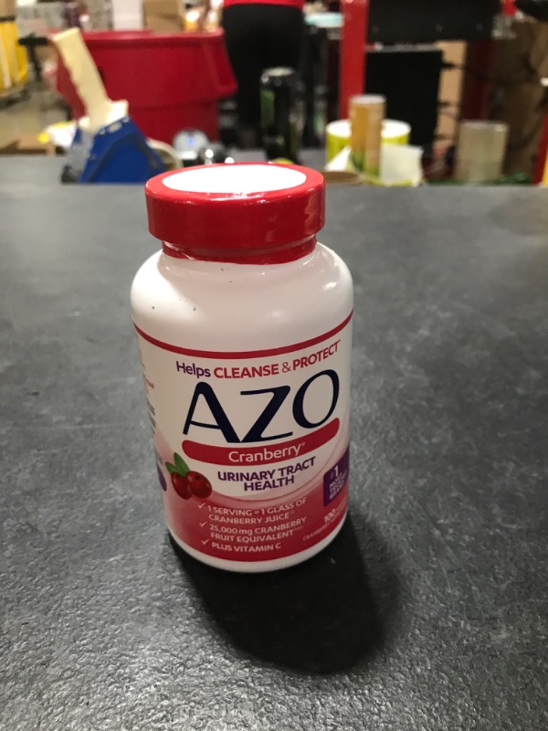 Photo 2 of AZO Cranberry Urinary Tract Health Dietary Supplement, 1 Serving = 1 Glass of Cranberry Juice, Sugar Free, 100 Count + Amazon Dash Smart Shelf (Small - 7" X 7")