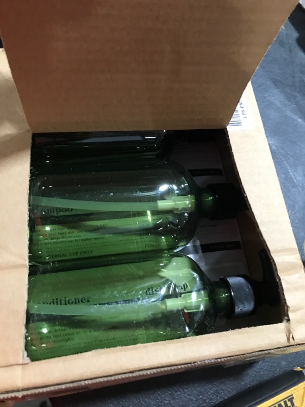 Photo 1 of 3 PACK GREEN CLEAR BOTTLES 