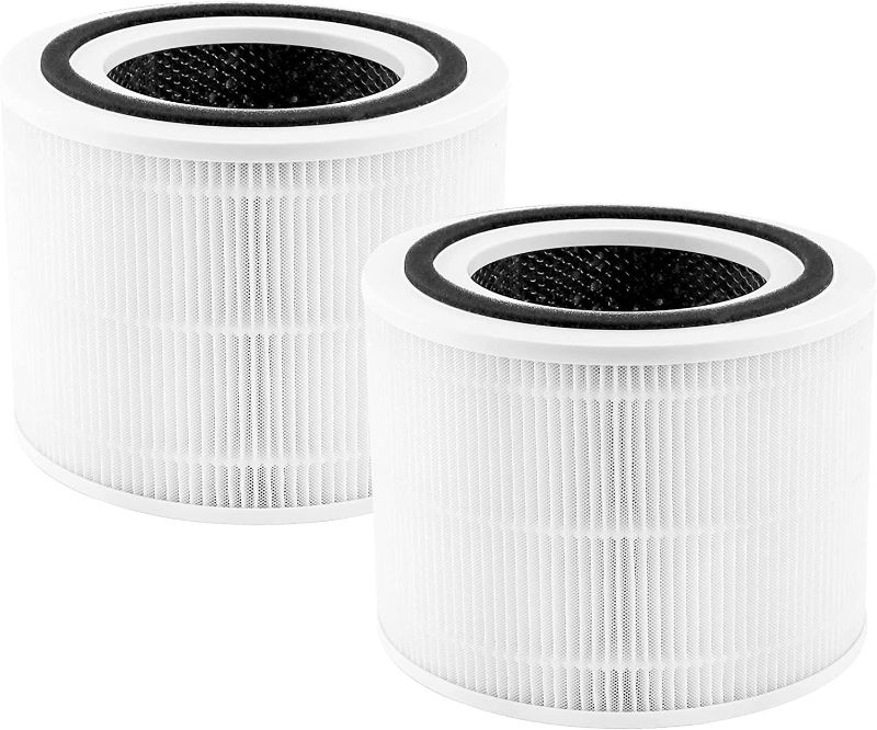 Photo 1 of 2 Pack Core 300 Replacement Filter 3-in-1 True HEPA Activated Carbon Filter Compatible with LEVOIT Core 300&300s Replace 300-RF-TX 300-RF-PA
