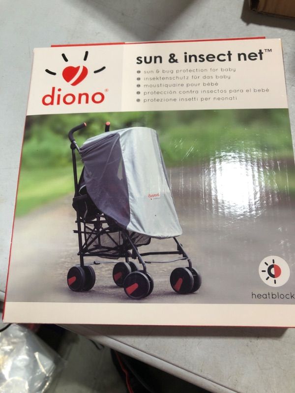 Photo 1 of Diono Universal Stroller Sun Shade  Insect Net with Heatblock Sun Protection - Silver