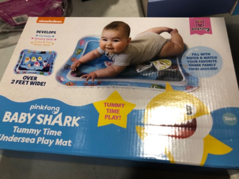 Photo 2 of Baby Shark Tummy Time Water Filled Play Mat – Infant Toys to Help Learn How to Crawl – Baby Shark Official