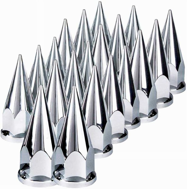 Photo 1 of  20 pcs of 33mm Chrome Spike Screw-on Lug Nut- PLASTIC