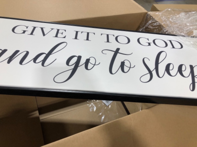 Photo 3 of  Give It To God And Go To Sleep Wall Art Long Canvas Art