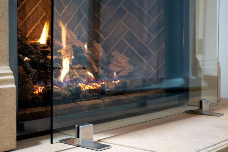 Photo 1 of  Modern Free Standing Glass Fireplace Screen