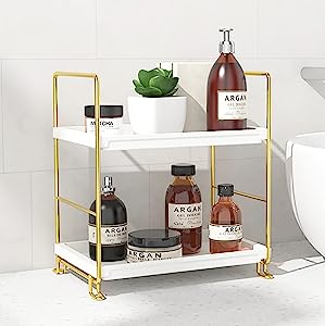 Photo 1 of 2-Tier Makeup Shelf Organizer