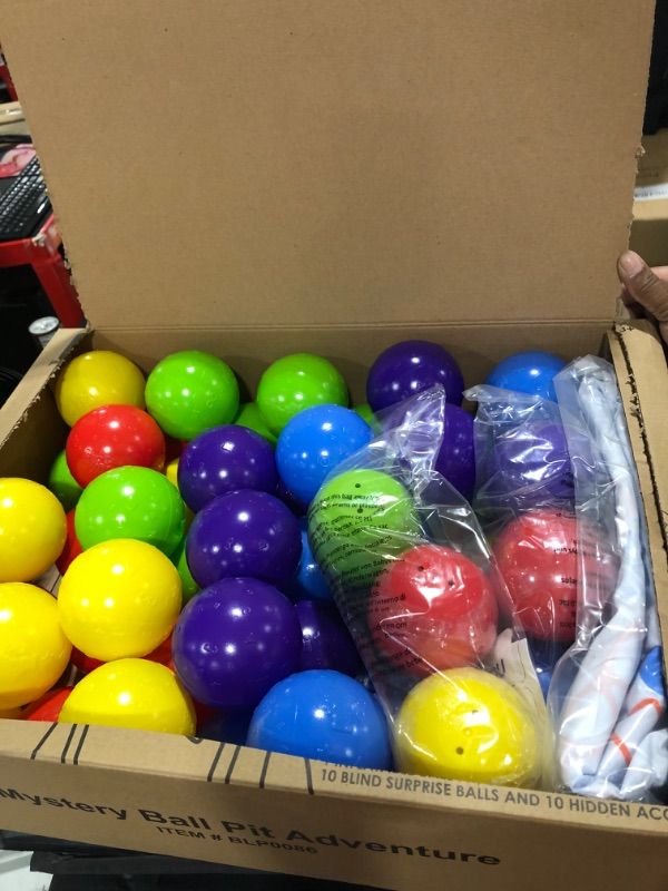Photo 1 of Blippi Ball Pit Mystery Adventure, Featuring Portable Indoor / Outdoor Inflatable Ball Pit, 35 Plastic Balls, 10 Surprise Balls with 10 Accessories